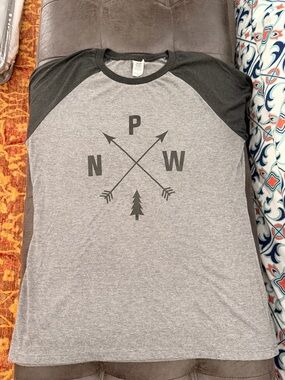 Pacific Northwest Women’s 3/4 sleeve length in Dark Gray- Charcoal by District